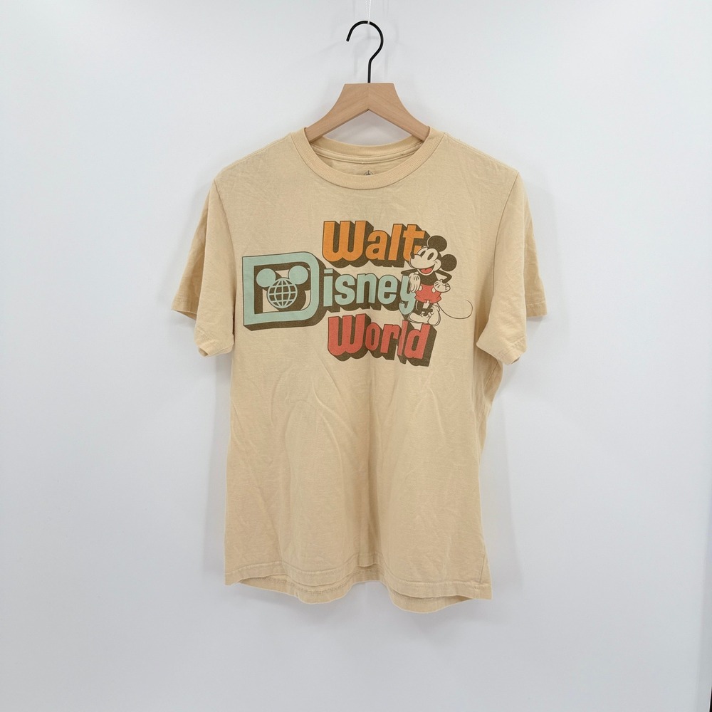 Vintage Style Walt Disney World T-Shirt Size L Mickey Mouse Retro Unisex